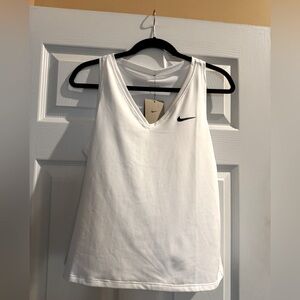 Nike Women's Classic White Tennis Tank Top. Size medium